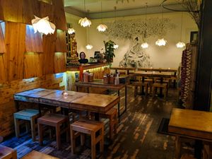 Inside of Sunshine Vegan Restaurant at Sunshine Vegan Restaurant in Berlin