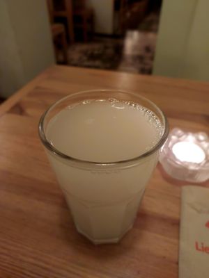 Lychee juice at Sunshine Vegan Restaurant in Berlin