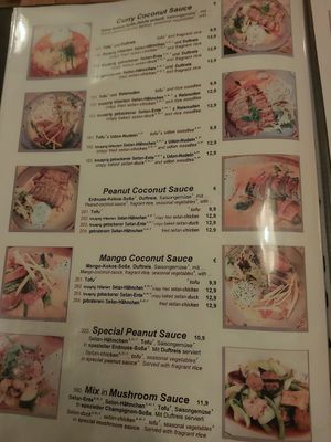 Menu at Sunshine Vegan Restaurant in Berlin