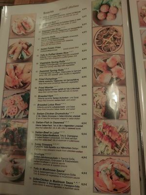 Menu at Sunshine Vegan Restaurant in Berlin