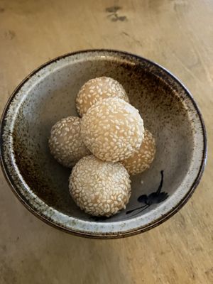 Sesame balls   at Sunshine Vegan Restaurant in Berlin