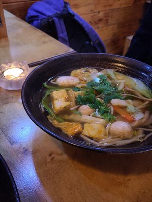 Soup at Sunshine Vegan Restaurant in Berlin