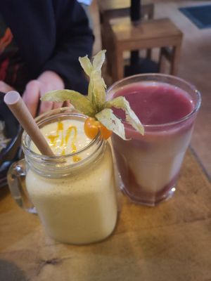 Mango Lassi, Ki-Ba at Sunshine Vegan Restaurant in Berlin
