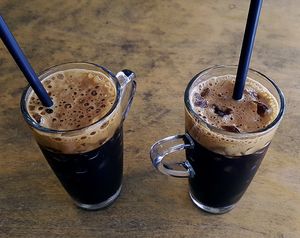 Vietnamese coffee (iced) at Sunshine Vegan Restaurant in Berlin