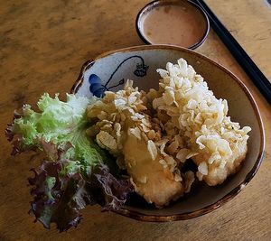 Tofu in young green rice (snacks / small dishes) at Sunshine Vegan Restaurant in Berlin
