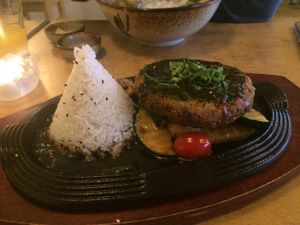Fake fish burger  at Sunshine Vegan Restaurant in Berlin