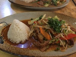 Lemon grass seitan at Sunshine Vegan Restaurant in Berlin