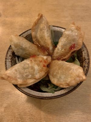 Fried dumplings  at Sunshine Vegan Restaurant in Berlin