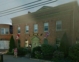 Outside at King's Arm Pub in Kentville