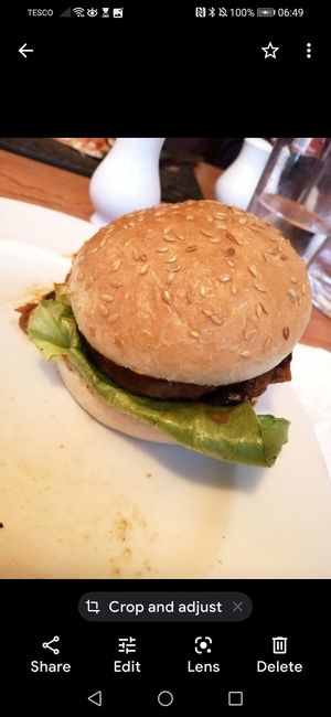 Vegan burger - bbq jackfruit topper with a vegan burger and chip at The Inkwell at Lichfield in Lichfield