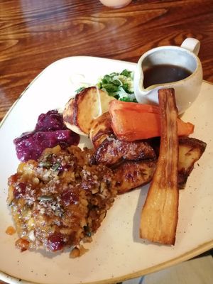 Vegan roast diner - nut roast at The Inkwell at Lichfield in Lichfield