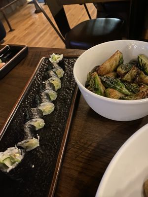 Brussel sprouts and avocado roll - super yum! at Pour  in Petoskey