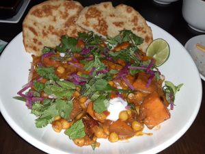 Chickpea and sweet potato dish at Pour  in Petoskey
