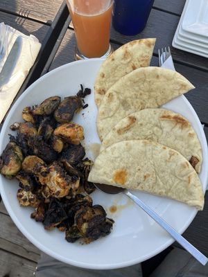 Roasted Brusselsprouts and Cauliflower at Pour  in Petoskey