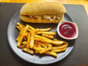 Pulled "Pork" Sandwich at Lavka in Guatemala City