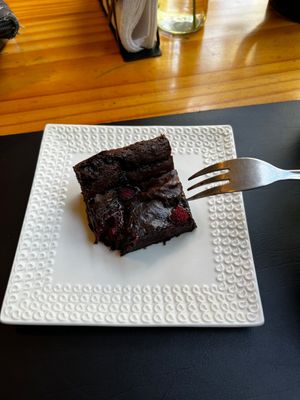 Brownie de frambuesa at Lavka in Guatemala City