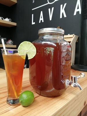 Cold Chirrepeco Black Tea at Lavka in Guatemala City