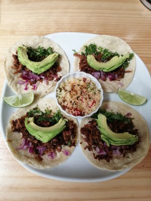 Frida and Trotskiy vegan Tacos at Lavka in Guatemala City