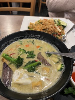 Green Curry & Spicy Fried Rice NO egg  at Red Chili in Hayward