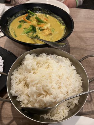 Yellow Curry & White Rice   at Red Chili in Hayward
