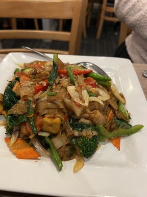 Pad Ki Mao NO egg   at Red Chili in Hayward