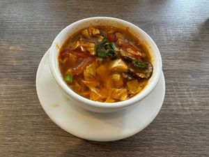 Soup included with lunch at Red Chili in Hayward