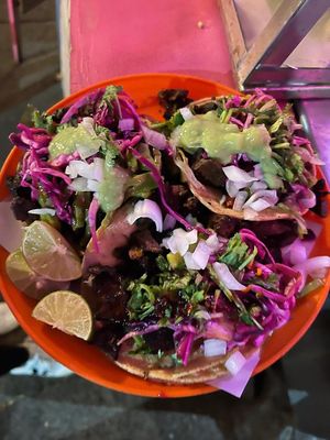 Pastor tacos at Gracias Madre in Mexico City