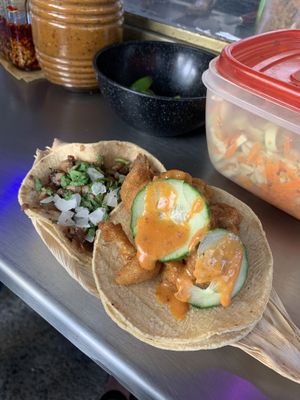 setarnitas y coliflor tacos  at Gracias Madre in Mexico City