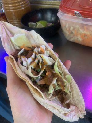 arrachera taco   at Gracias Madre in Mexico City