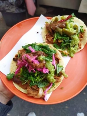 Tacos de pastor Gracias Madre at Gracias Madre in Mexico City