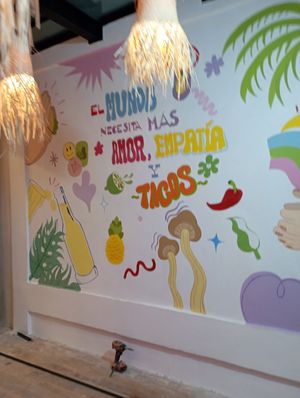 Mural at Gracias Madre in Mexico City