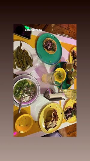 Tacos y bebidas at Gracias Madre in Mexico City