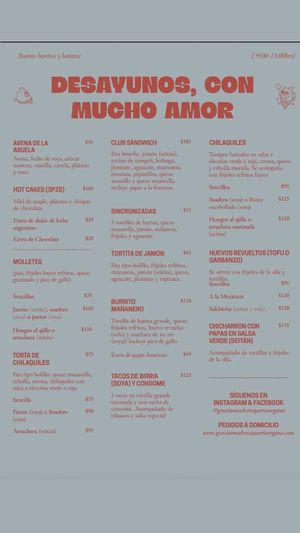 Desayunos at Gracias Madre in Mexico City