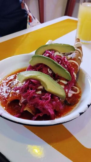 Flautas de Jamaica at Gracias Madre in Mexico City