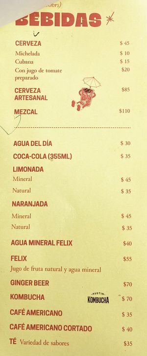 Menu as of Oct 2020, page 3/3  at Gracias Madre in Mexico City