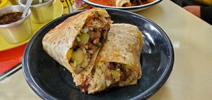 Smoked vegetables burrito at Gracias Madre in Mexico City