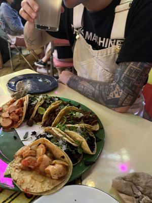 Variety of Tacos  at Gracias Madre in Mexico City