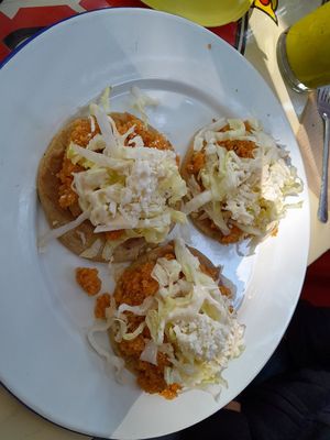 Sopes con chorizo at Gracias Madre in Mexico City