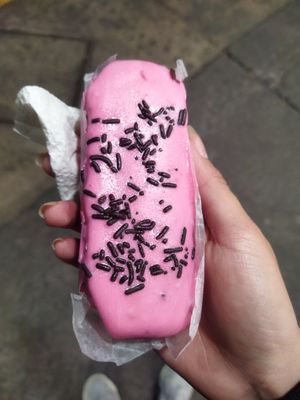 Chocotorro (sabe a fresita tal cual con chocolate, muy bueno) at Gracias Madre in Mexico City