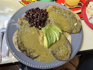 nopales rancheros  at Gracias Madre in Mexico City