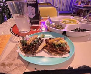 Birria y al pastor tacos  at Gracias Madre in Mexico City