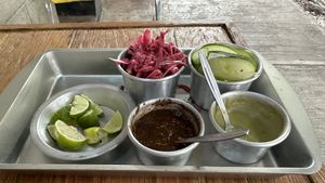 Condiments   at Gracias Madre in Mexico City