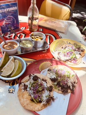 Suadero and chorizo tacos   at Gracias Madre in Mexico City