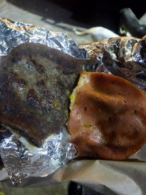 Torta milanesa napolitana (no es la mejor foto pero les aseguro que  es deliciosa) at Gracias Madre in Mexico City