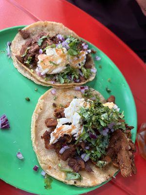 Tacos al pastor and birria at Gracias Madre in Mexico City