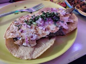 Volcanes milanesa at Gracias Madre in Mexico City
