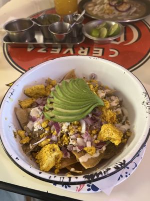 Chilaquiles  at Gracias Madre in Mexico City