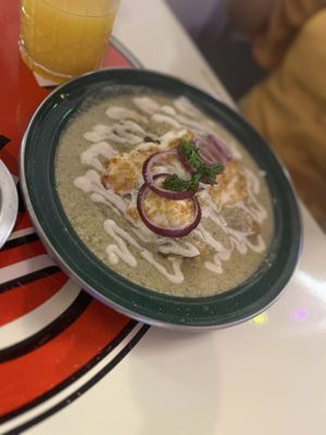 Enchiladas Suizas  at Gracias Madre in Mexico City