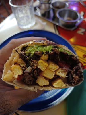 Burrito de arrachera at Gracias Madre in Mexico City