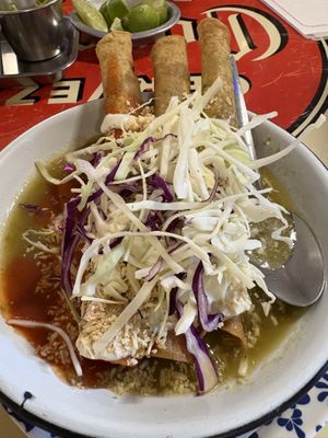 Flautas  at Gracias Madre in Mexico City